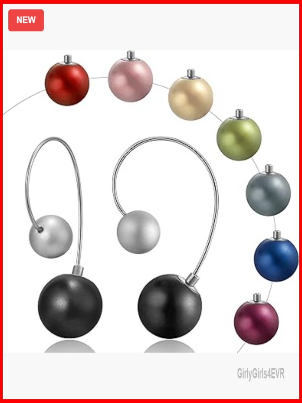 Lightweight Titanium Drop Earrings With Replaceable Beads, Hypoallergenic